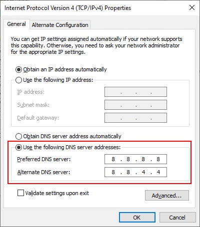 Windows 10 DNS Değiştirme